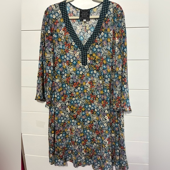 Divina Floral-Print Tunic Dress Size 1X Johnny Was - Picture 4 of 12